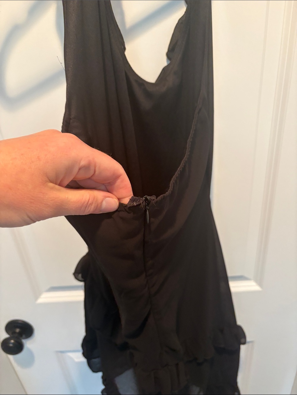 Motel Rocks Black Ruffle Halter Mini Dress - Picture 10 of 10